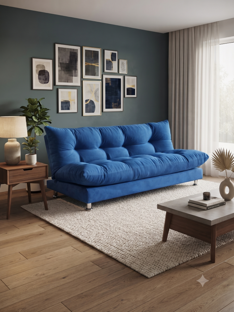 SOFA CAMA GLOBO AZUL FELPA-5