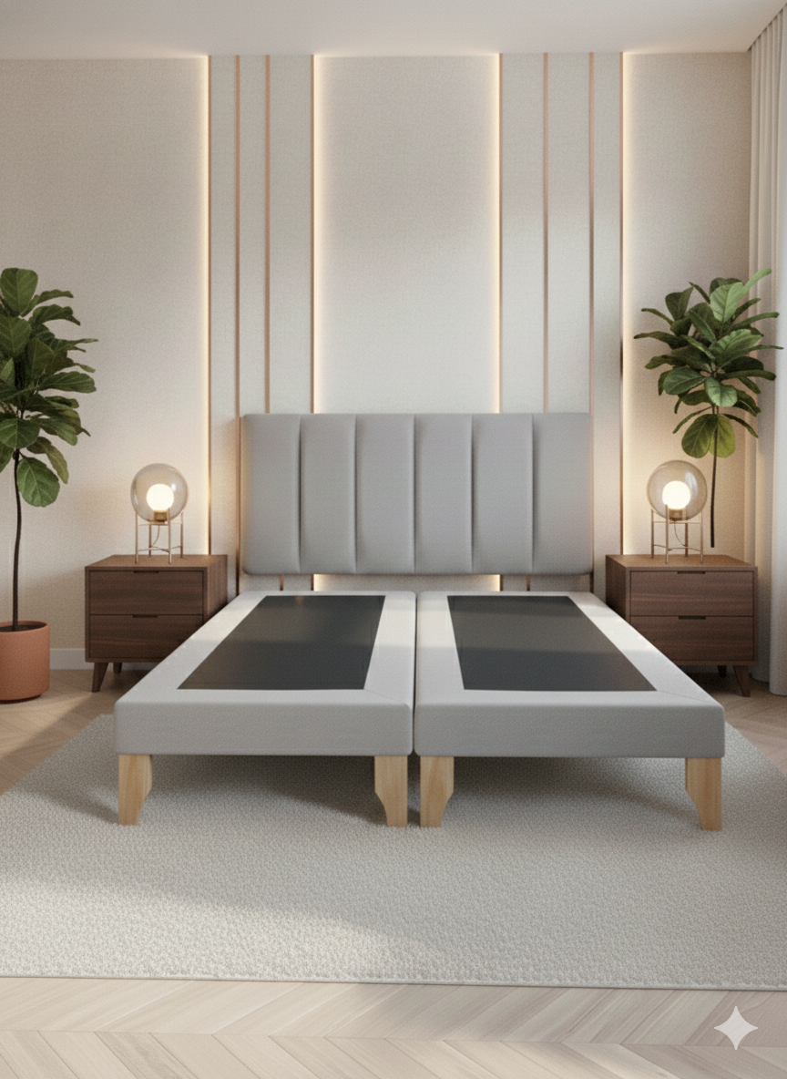 CAMA SUPER KING LINEAL GRIS FELPA-3