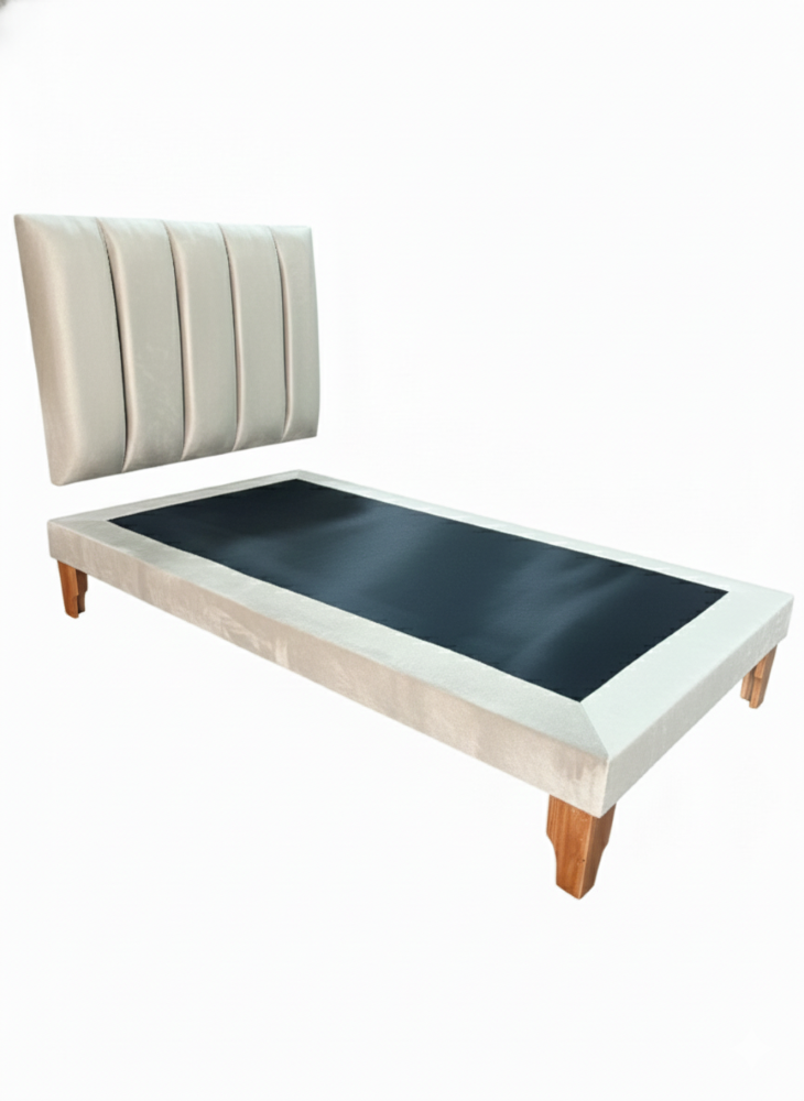 CAMA DE PLAZA LINEAL GRIS FELPA-2