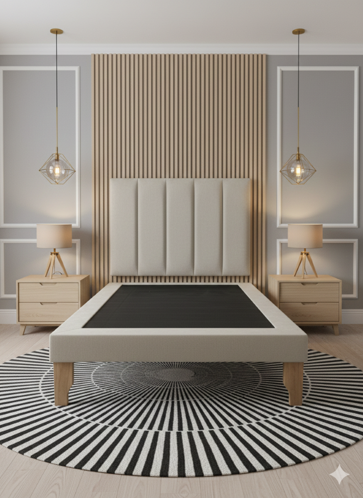 CAMA DE PLAZA LINEAL GRIS FELPA-3