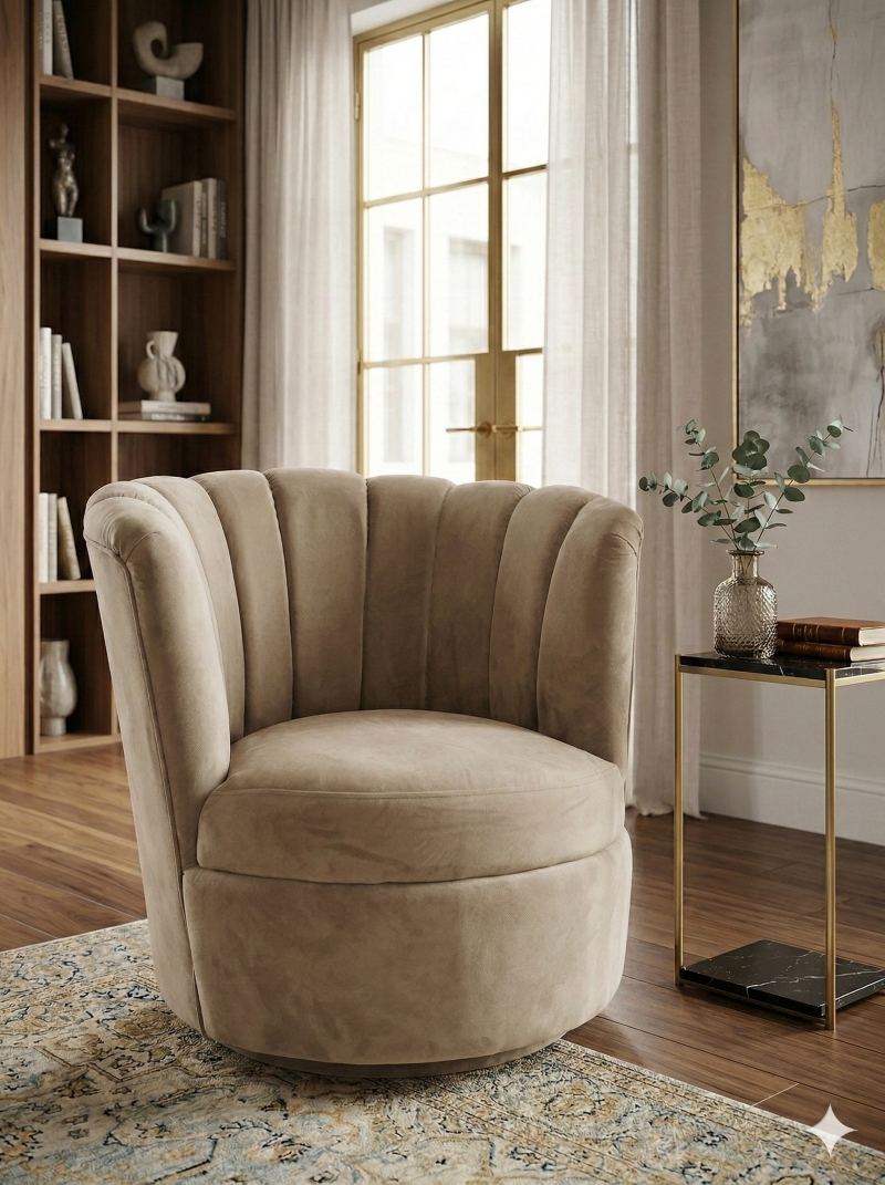 SITIAL FLOR GIRATORIO BEIGE FELPA-4