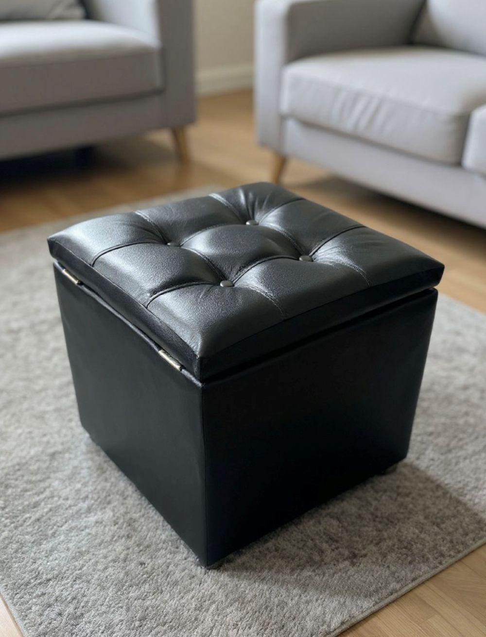 PUFF BAUL NEGRO ECOCUERO-2