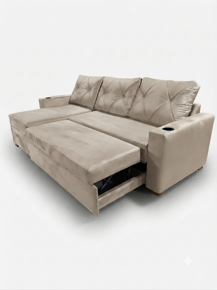SECCIONAL BAUL BEIGE FELPA-5