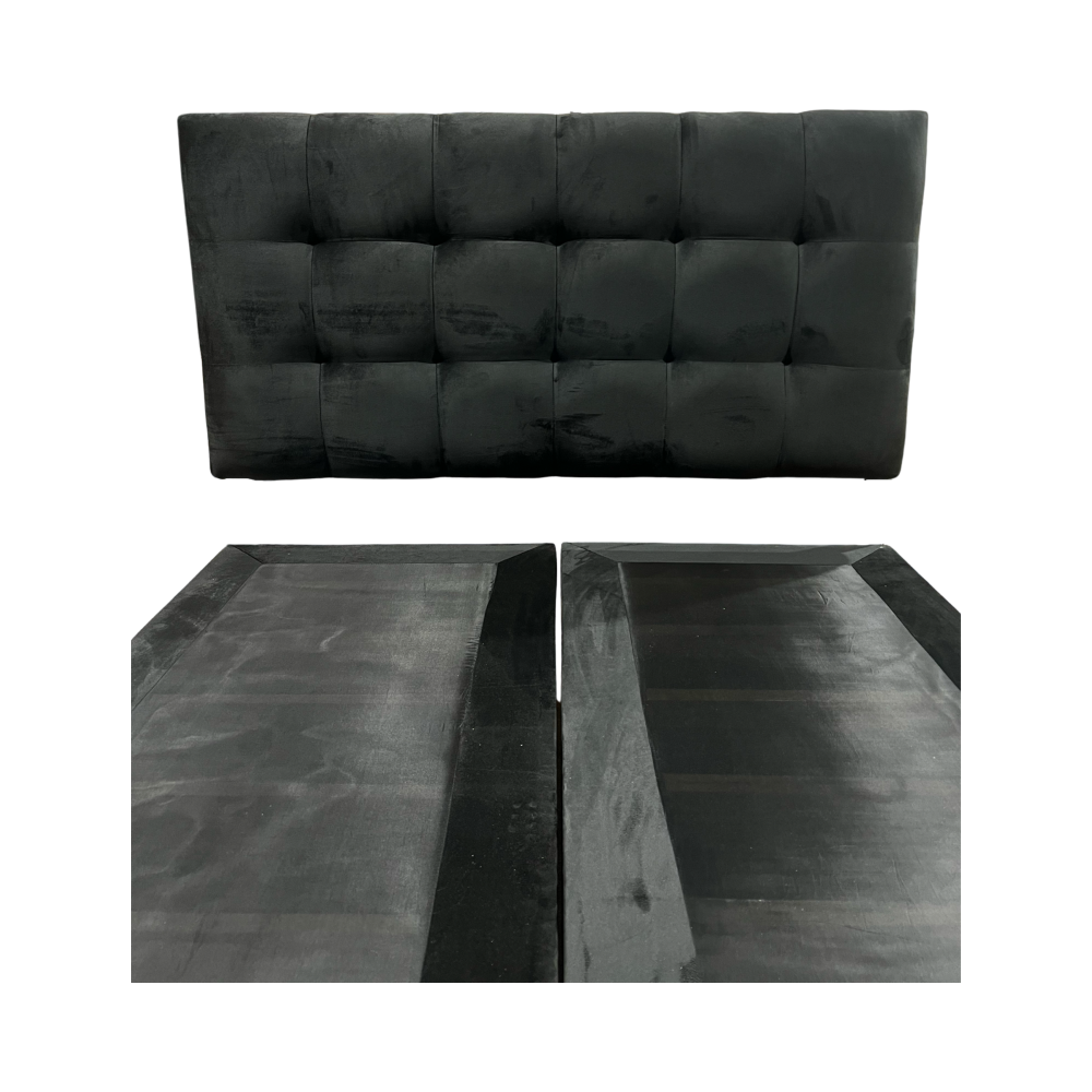 CAMA DOS PLAZA NEGRO FELPA-2
