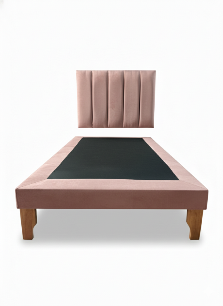 CAMA PLAZA Y MEDIA LINEAL PALO ROSA FELPA -3