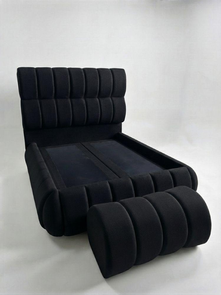 CAMA NUBE BA L Y BANQUETA DOS PLAZAS NEGRO-3
