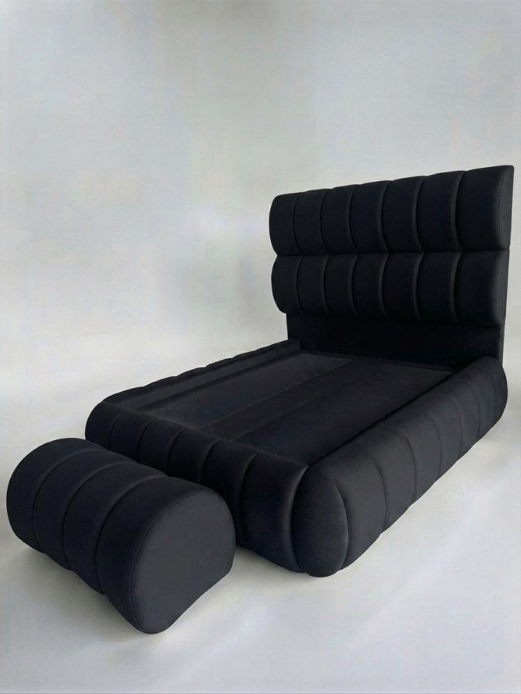 CAMA NUBE BAUL Y BANQUETA DOS PLAZAS NEGRO-4