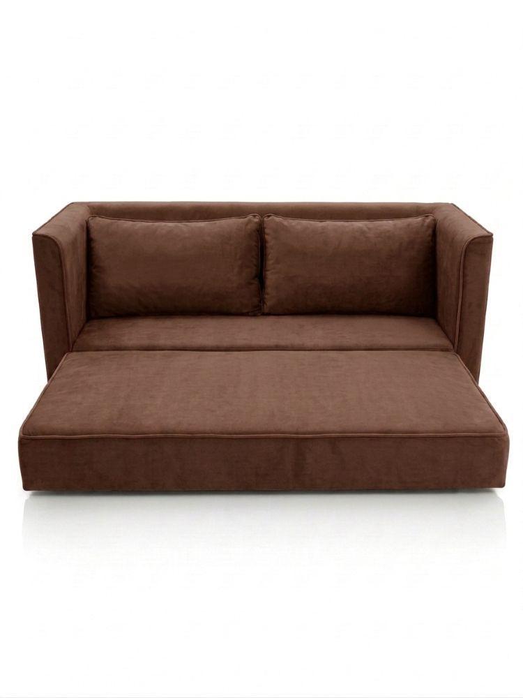 SOFA CAMA MULTIFUNCIONAL CHOCOLATE FELPA-0