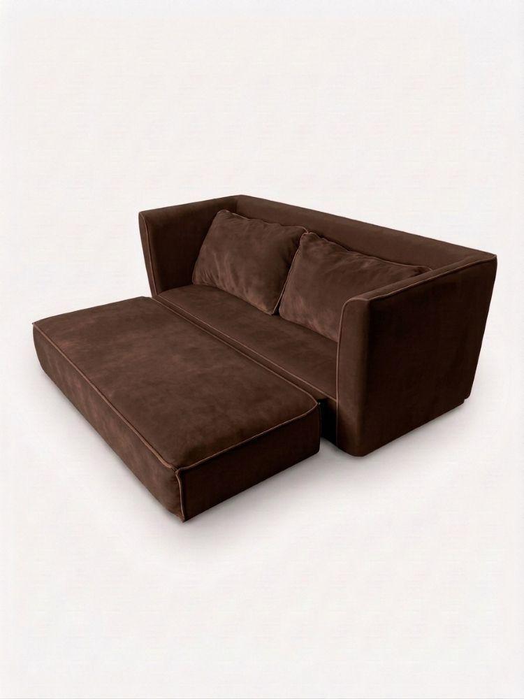 SOFA CAMA MULTIFUNCIONAL CHOCOLATE FELPA-2