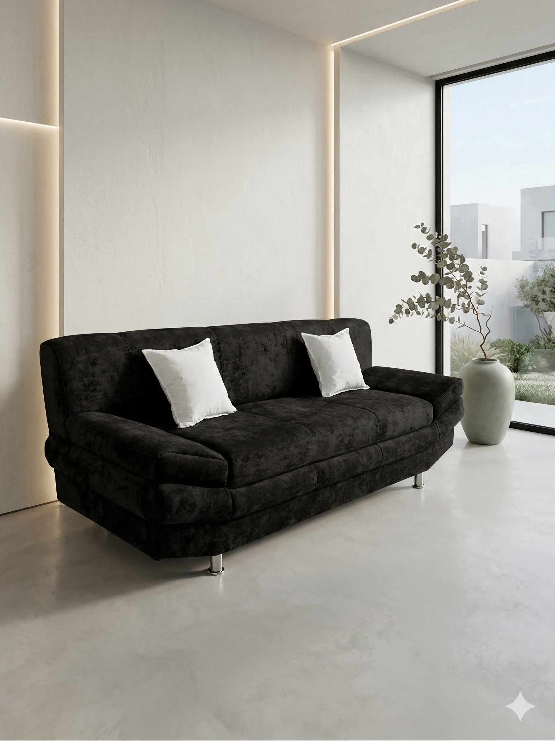 SOFA ITALIA NEGRO FELPA -4