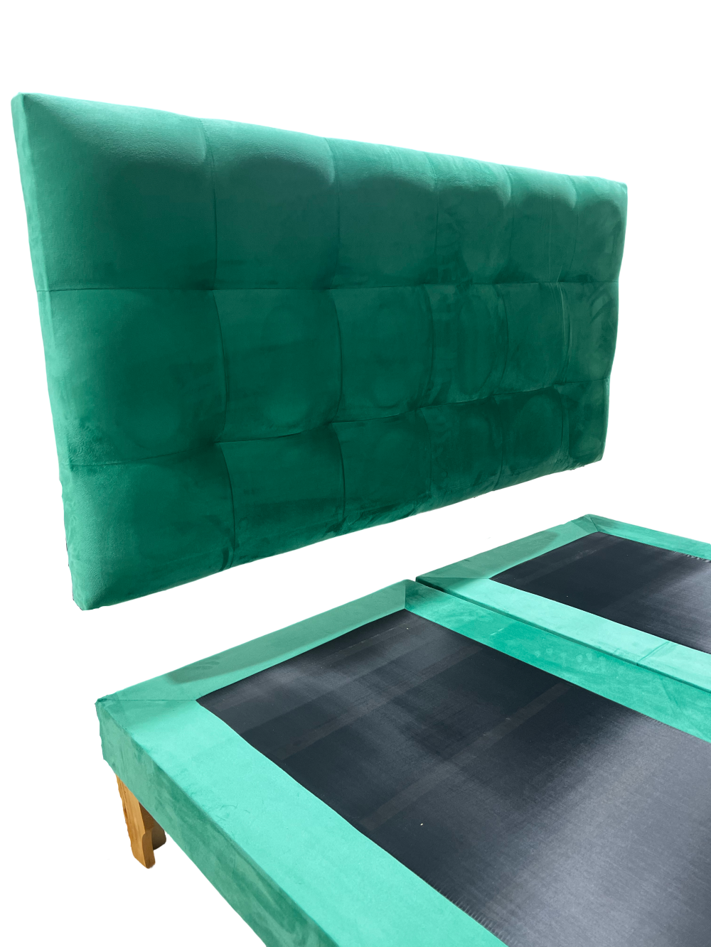 CAMA DOS PLAZA VERDE ESMERALDA FELPA-3