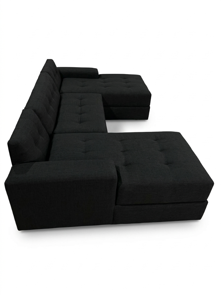 SOFA U SECCIONAL NEGRO LINO-3