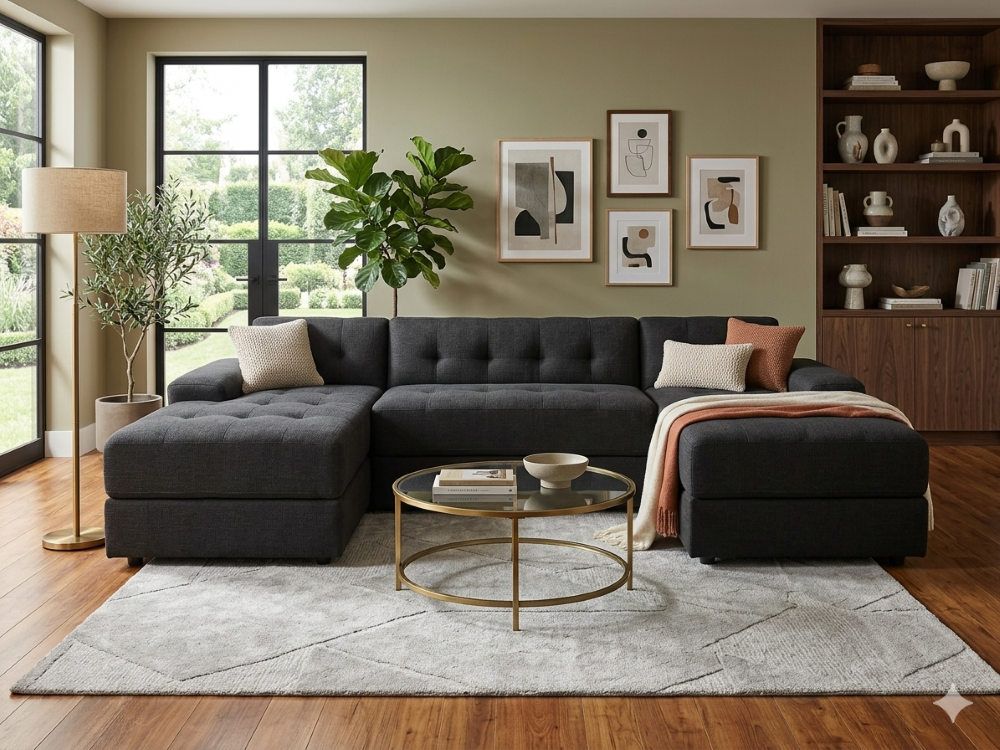 SOFA U SECCIONAL NEGRO LINO-4