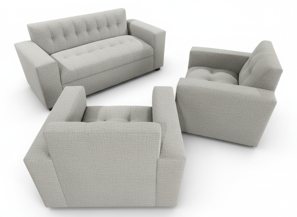 JUEGO DE LIVING 3 CUERPOS GRIS LINO-3