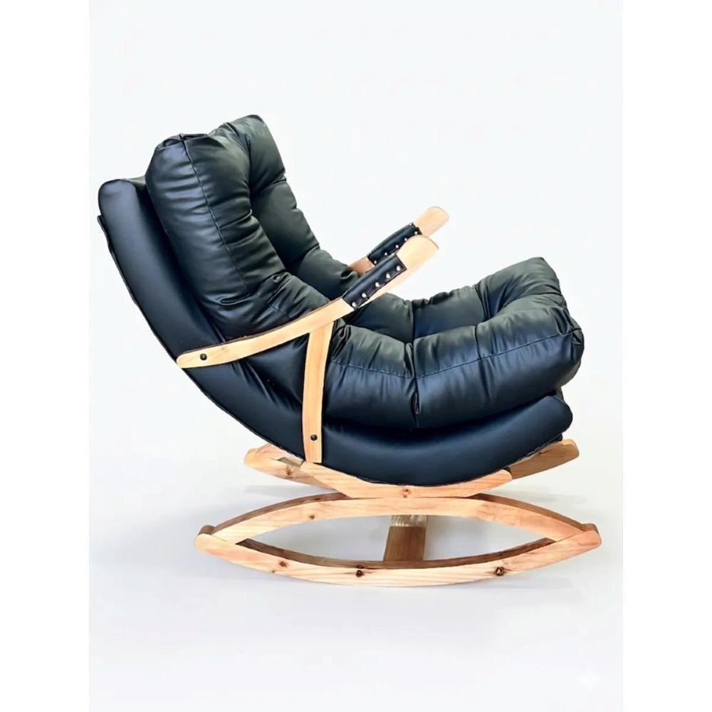 SILLA MECEDORA COQUETTE CON APOYA BRAZO NEGRO ECOCUERO-2