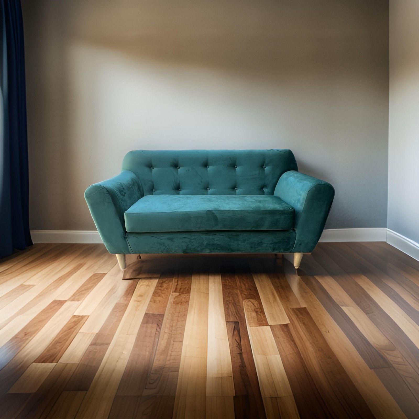 SOFA DOS CUERPOS VERDE ESMERALDA FELPA-3