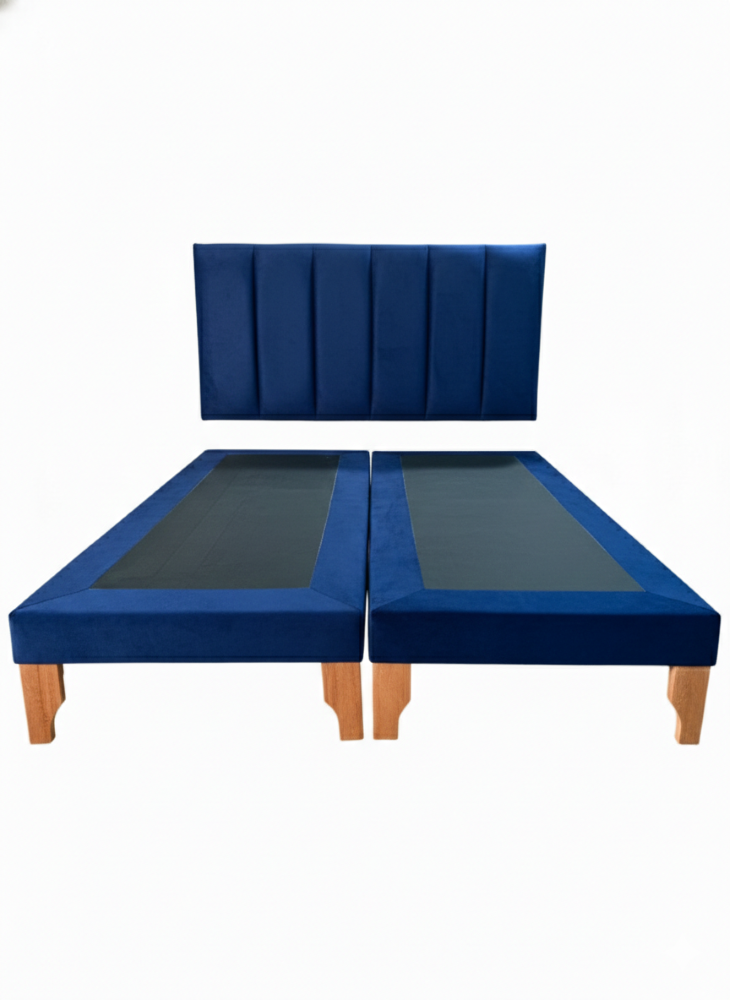 CAMA SUPER KING LINEAL AZUL FELPA-2