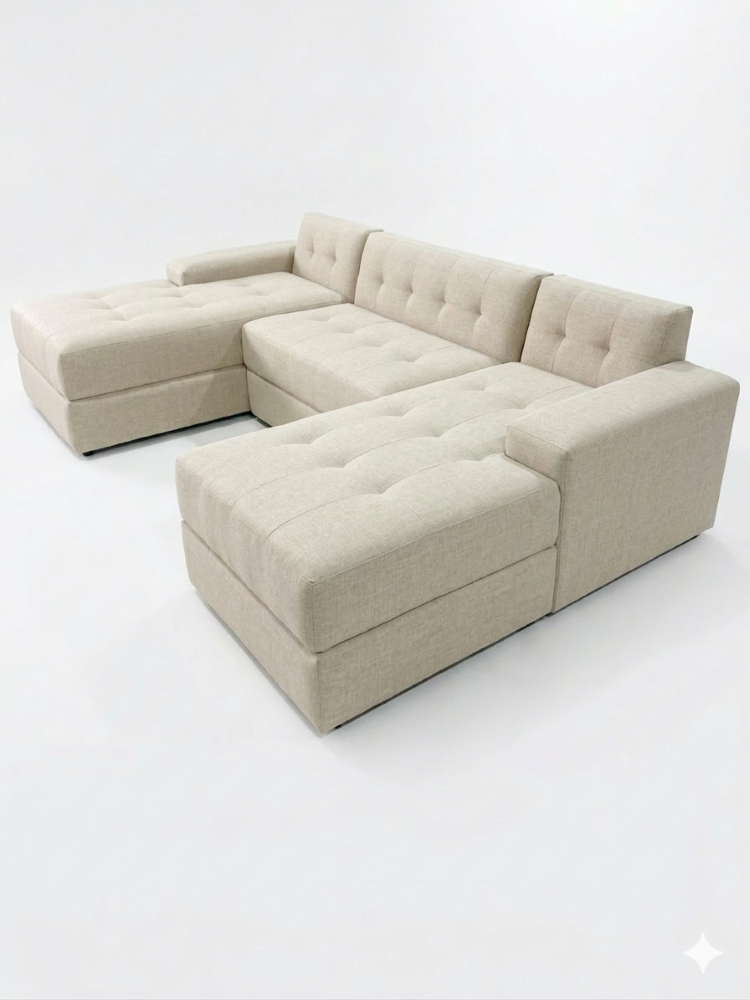 SOFA U SECCIONAL BEIGE LINO-2