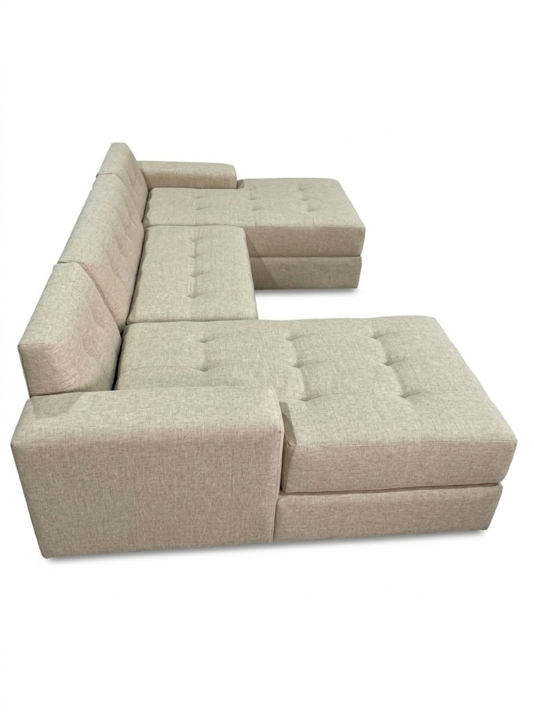 SOFA U SECCIONAL BEIGE LINO-3
