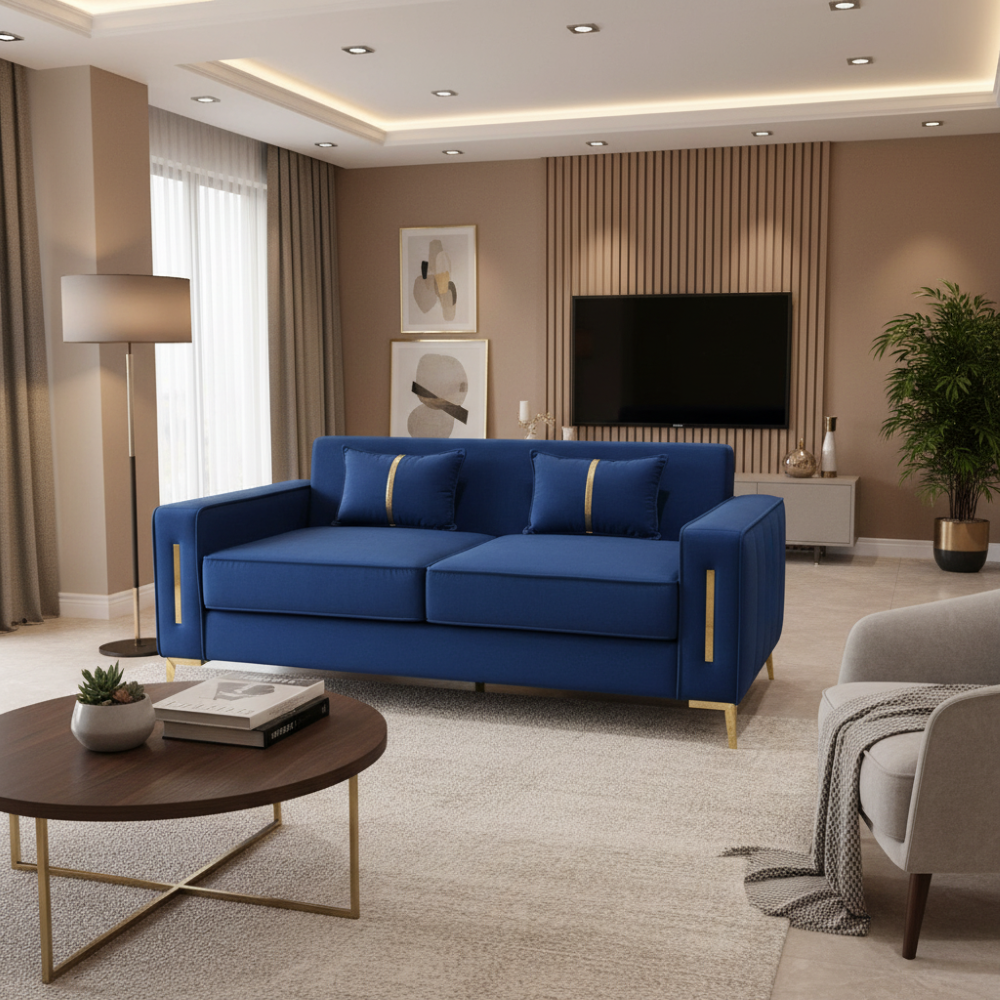 SOFA PARIS TRES CUERPOS AZUL FELPA-3