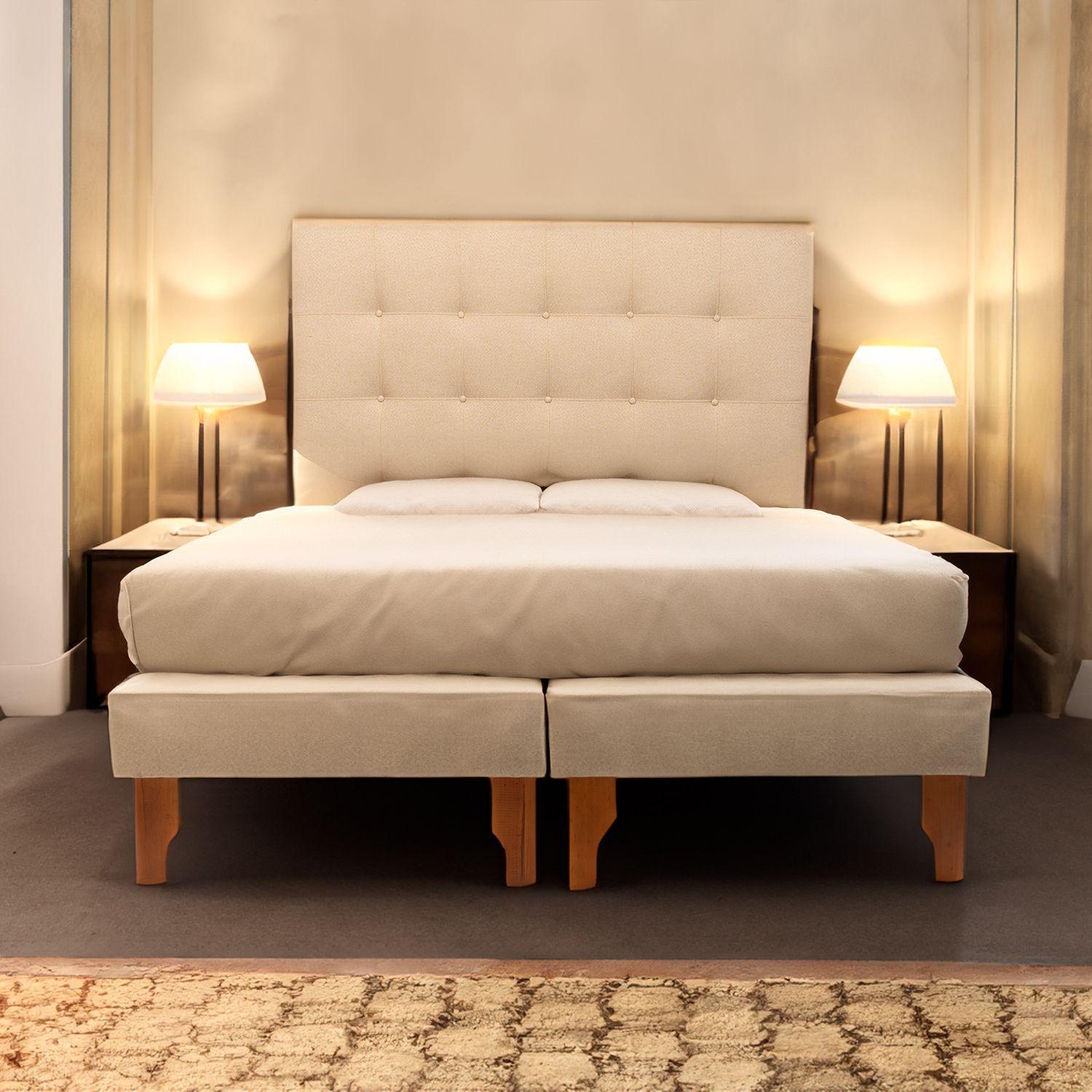 CAMA SUPER KING BEIGE LINO-2