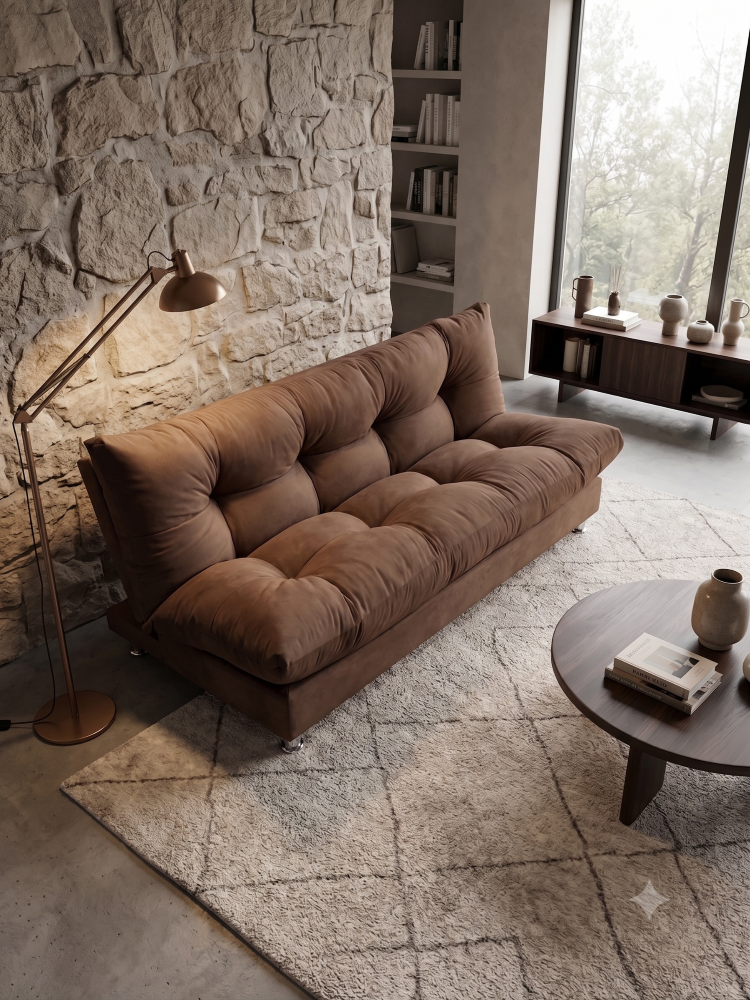 SOFA CAMA GLOBO CHOCOLATE FELPA-5