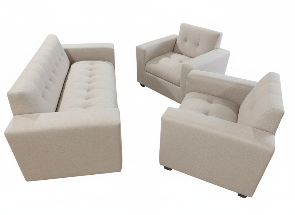 JUEGO DE LIVING 3 CUERPOS BEIGE LINO-3