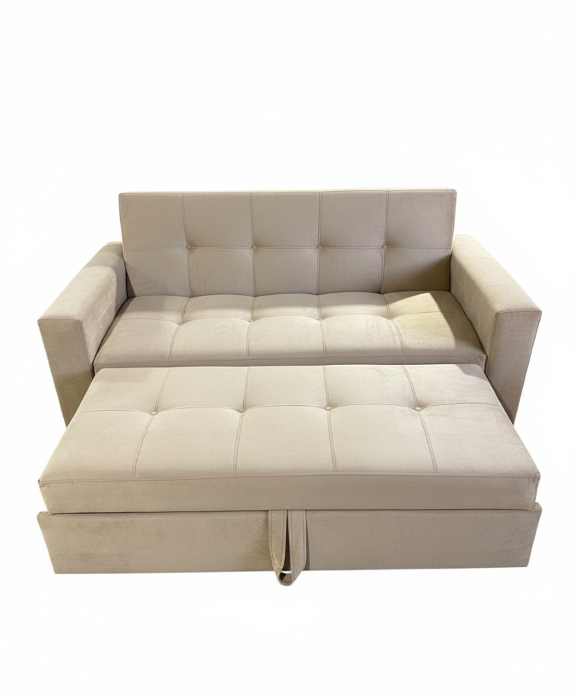 SOFA CAMA NOVUS TRES POSICIONES BEIGE FELPA-4