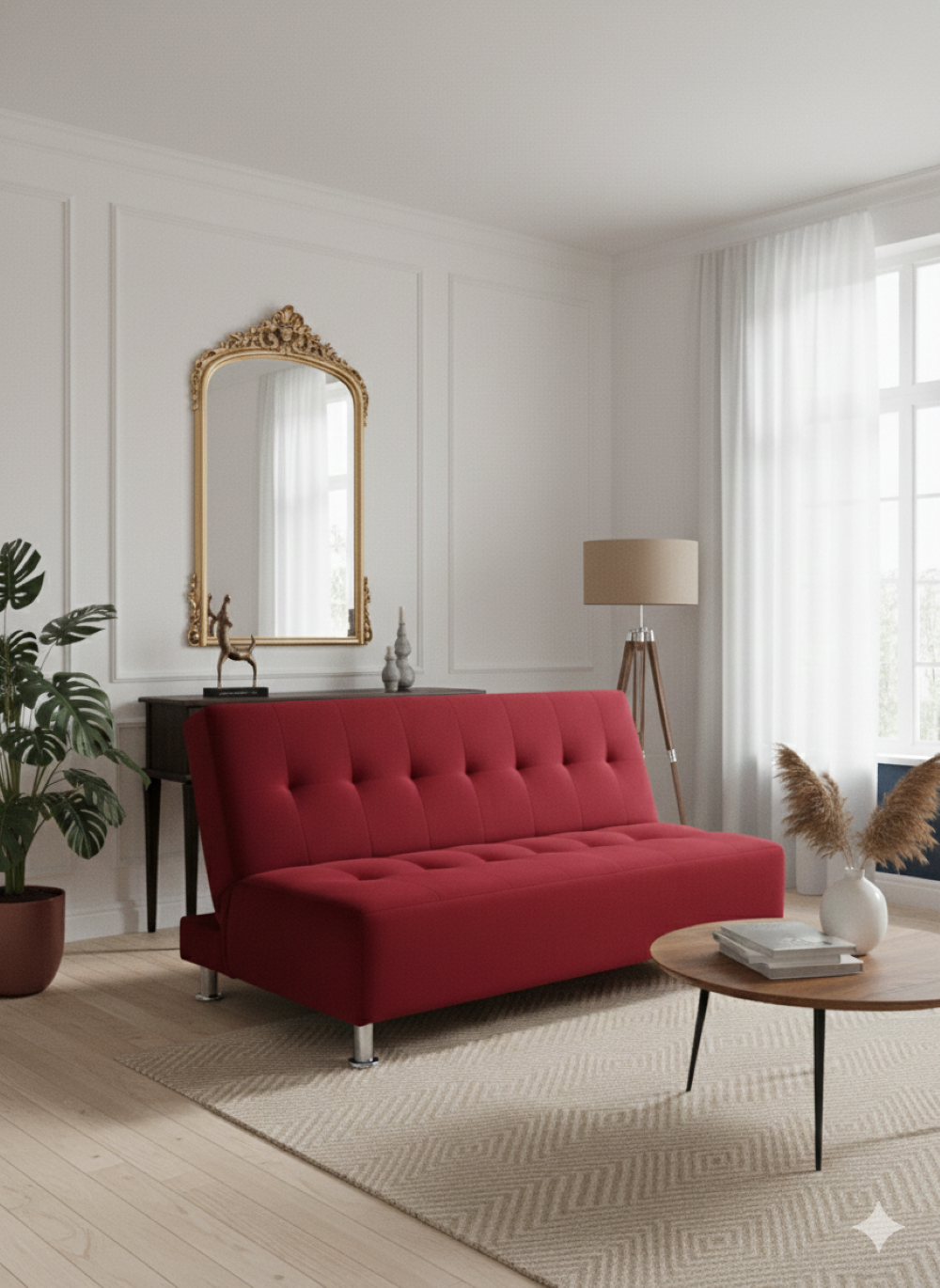 SOFA CAMA NEW ROJO FELPA-3