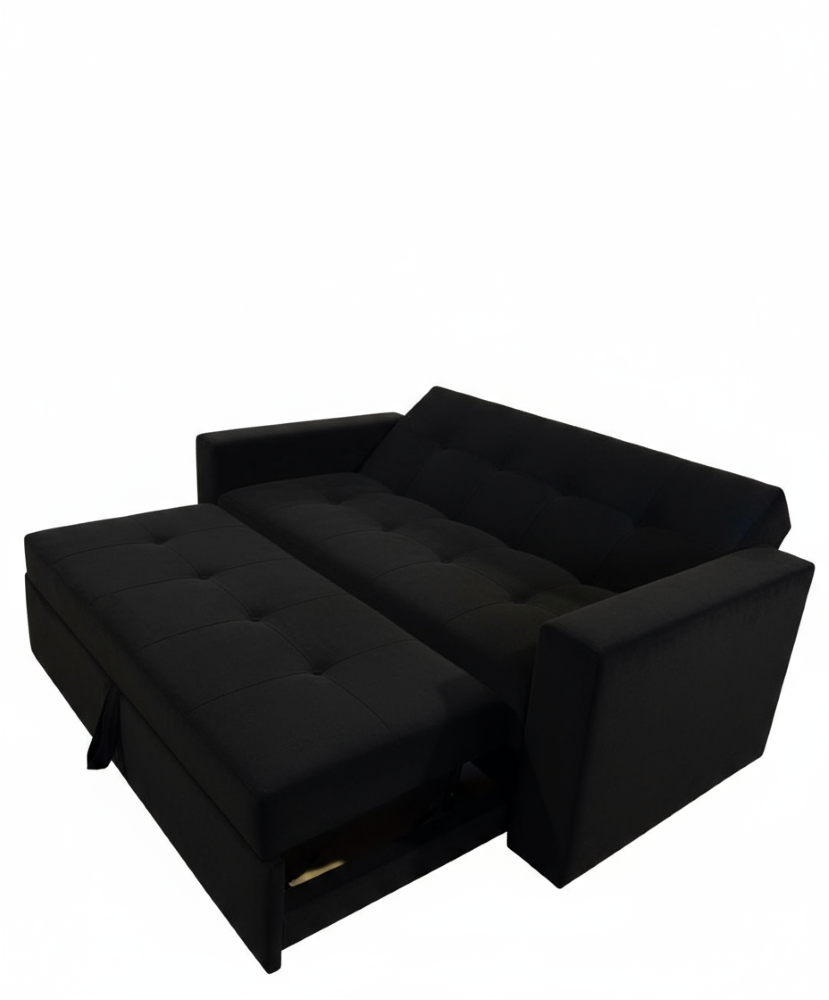 SOFA CAMA NOVUS TRES POSICIONES NEGRO FELPA-2