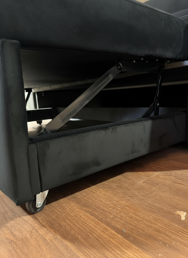 SOFA CAMA NOVUS TRES POSICIONES NEGRO FELPA-4