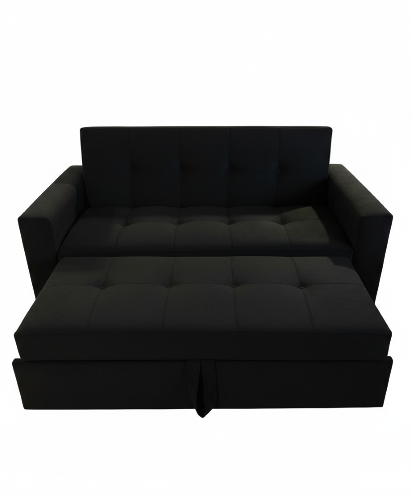 SOFA CAMA NOVUS TRES POSICIONES NEGRO FELPA-6