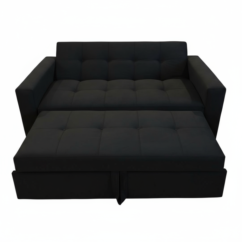 SOFA CAMA NOVUS TRES POSICIONES NEGRO FELPA-7