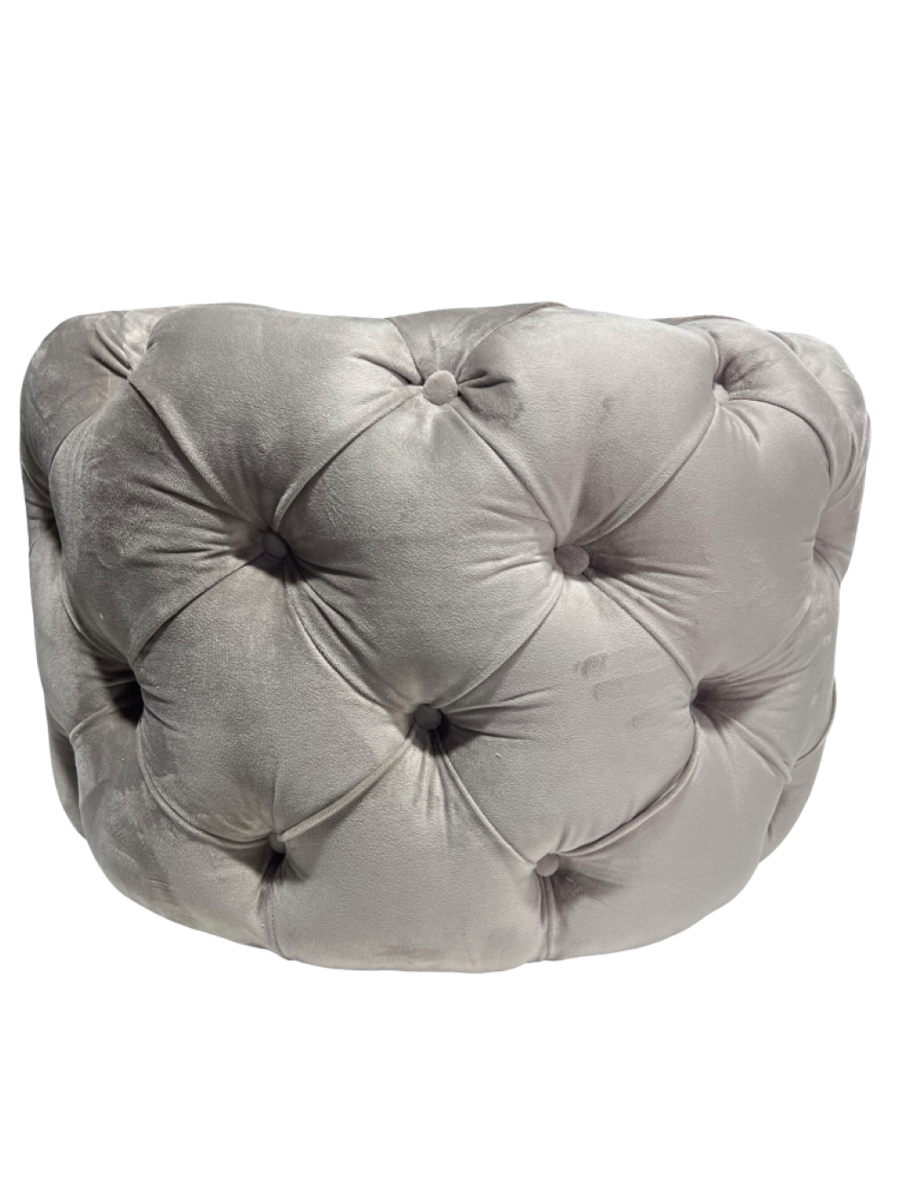 PUFF REDONDO CAPITONE GRANDE GRIS FELPA-2