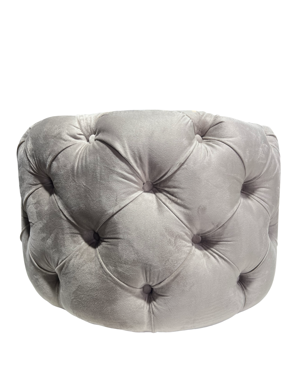 PUFF REDONDO CAPITONE GRANDE GRIS FELPA-4