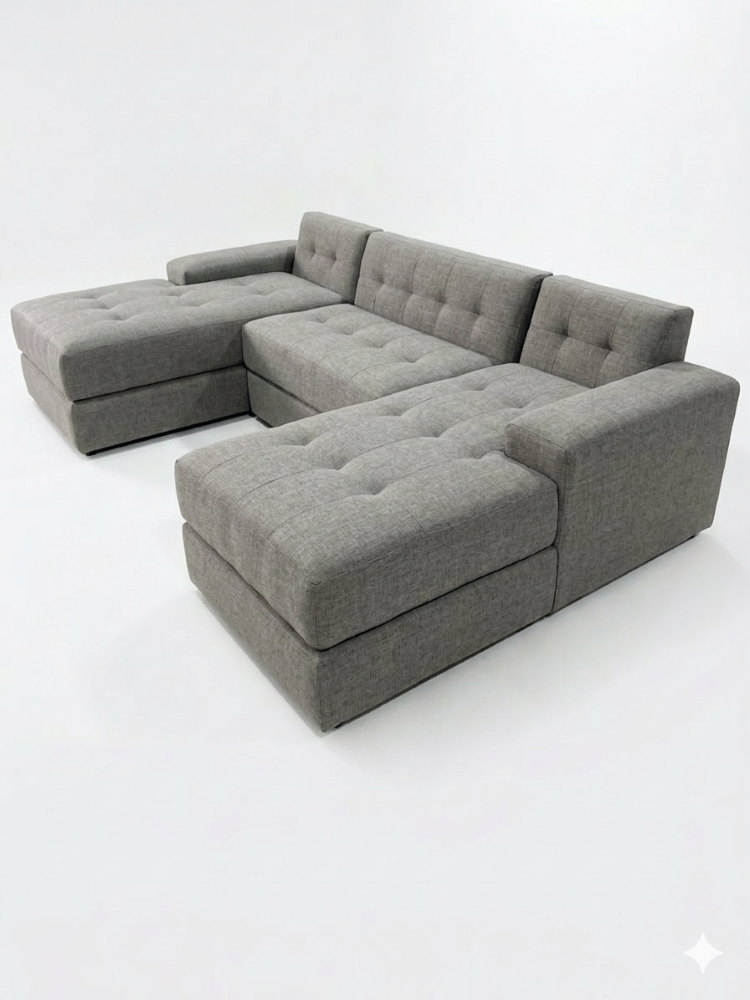 SOFA U SECCIONAL GRIS LINO-2