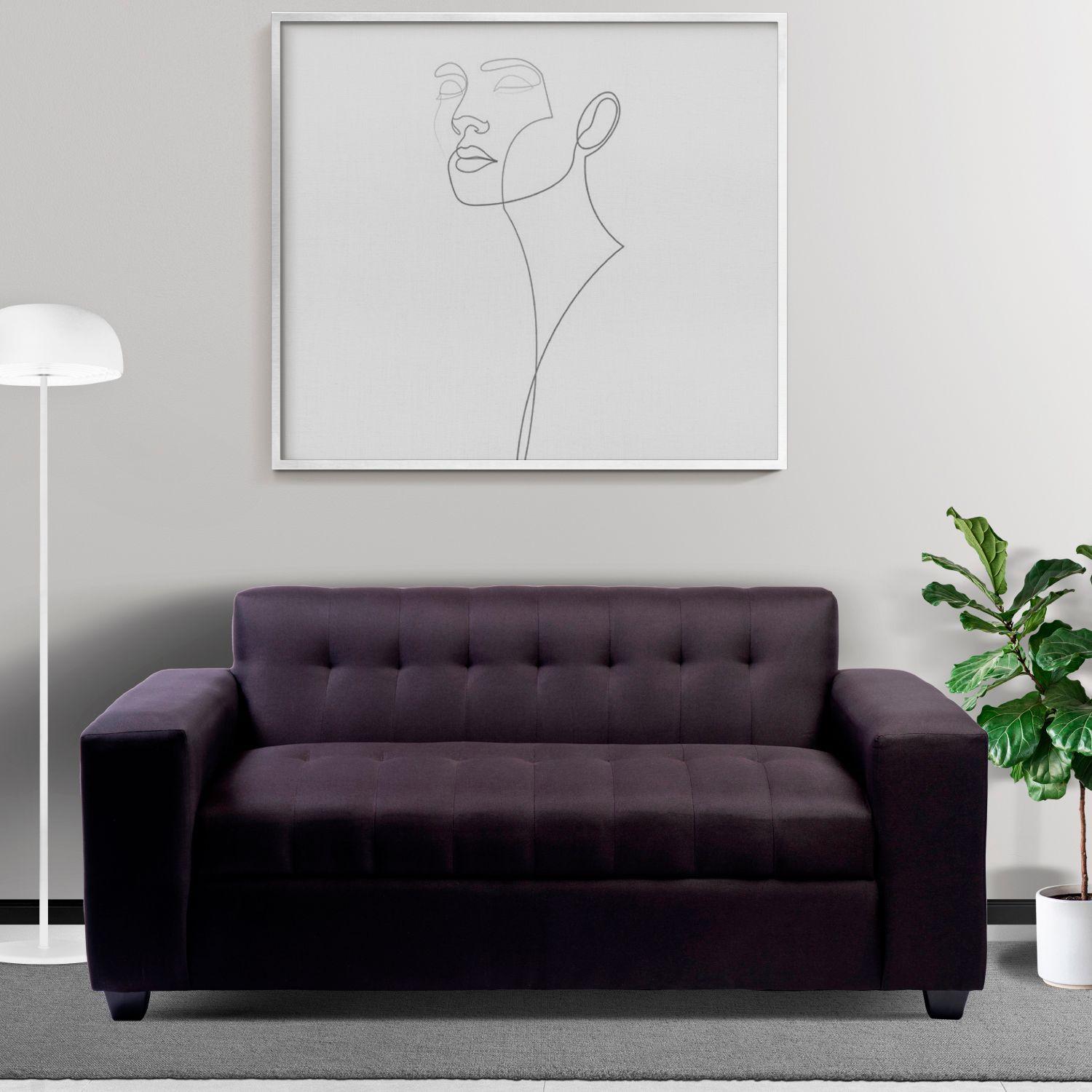 SOFA TRES CUERPOS NEGRO LINO-2