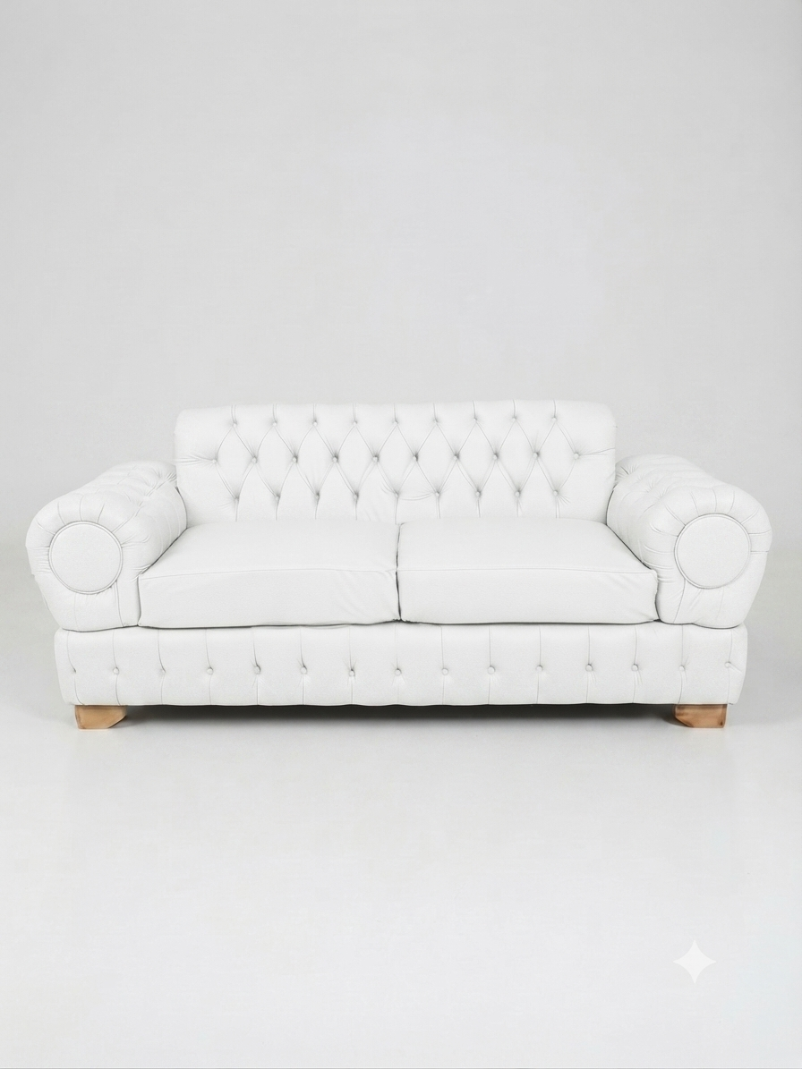 SOFA CHESTERFIELD BLANCO ECOCUERO-0