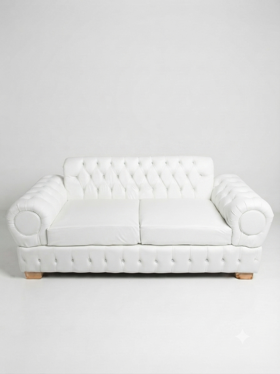 SOFA CHESTERFIELD BLANCO ECOCUERO-3
