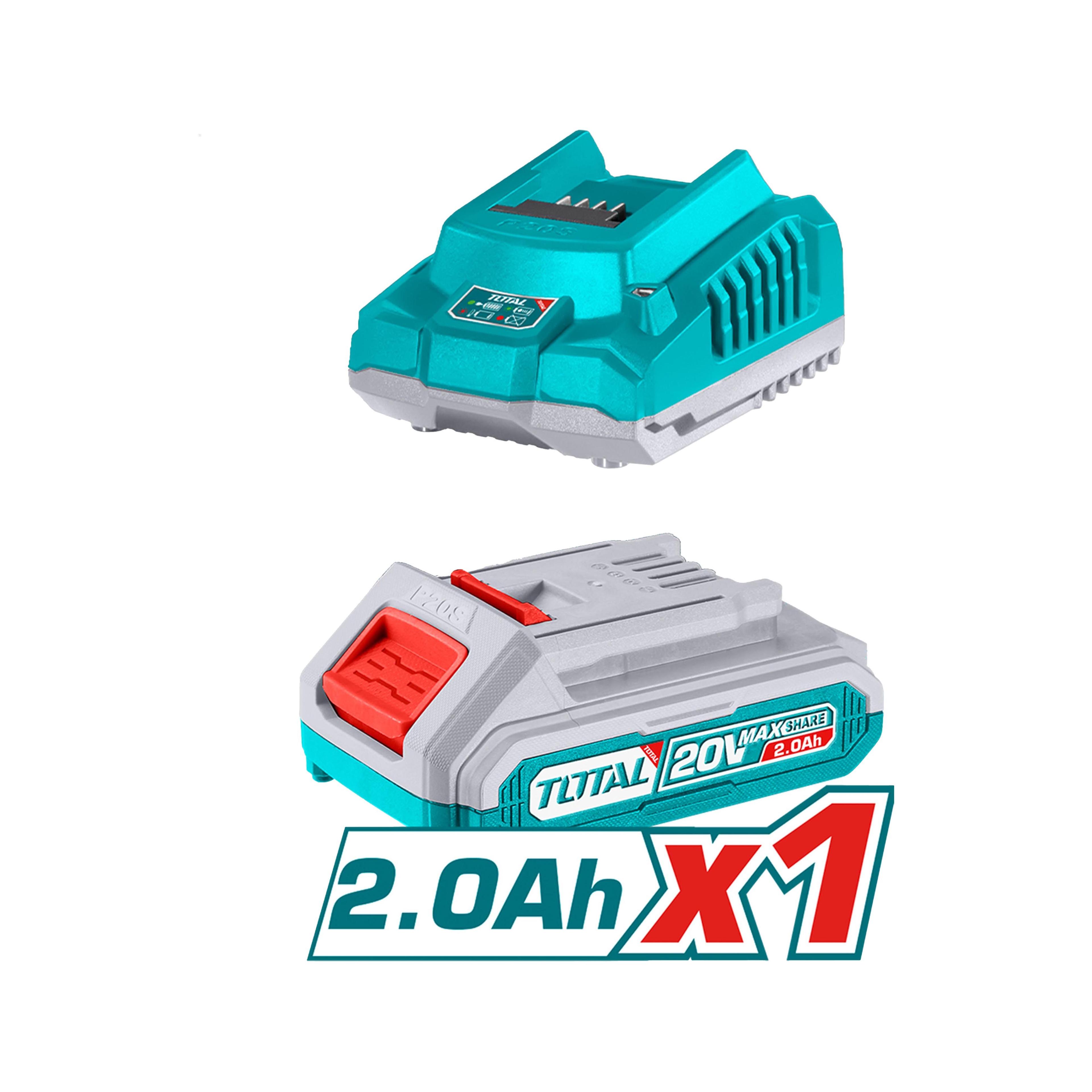 Sopladora Inalámbrica 20V Litio Ion con Batería y Cargador Total-2