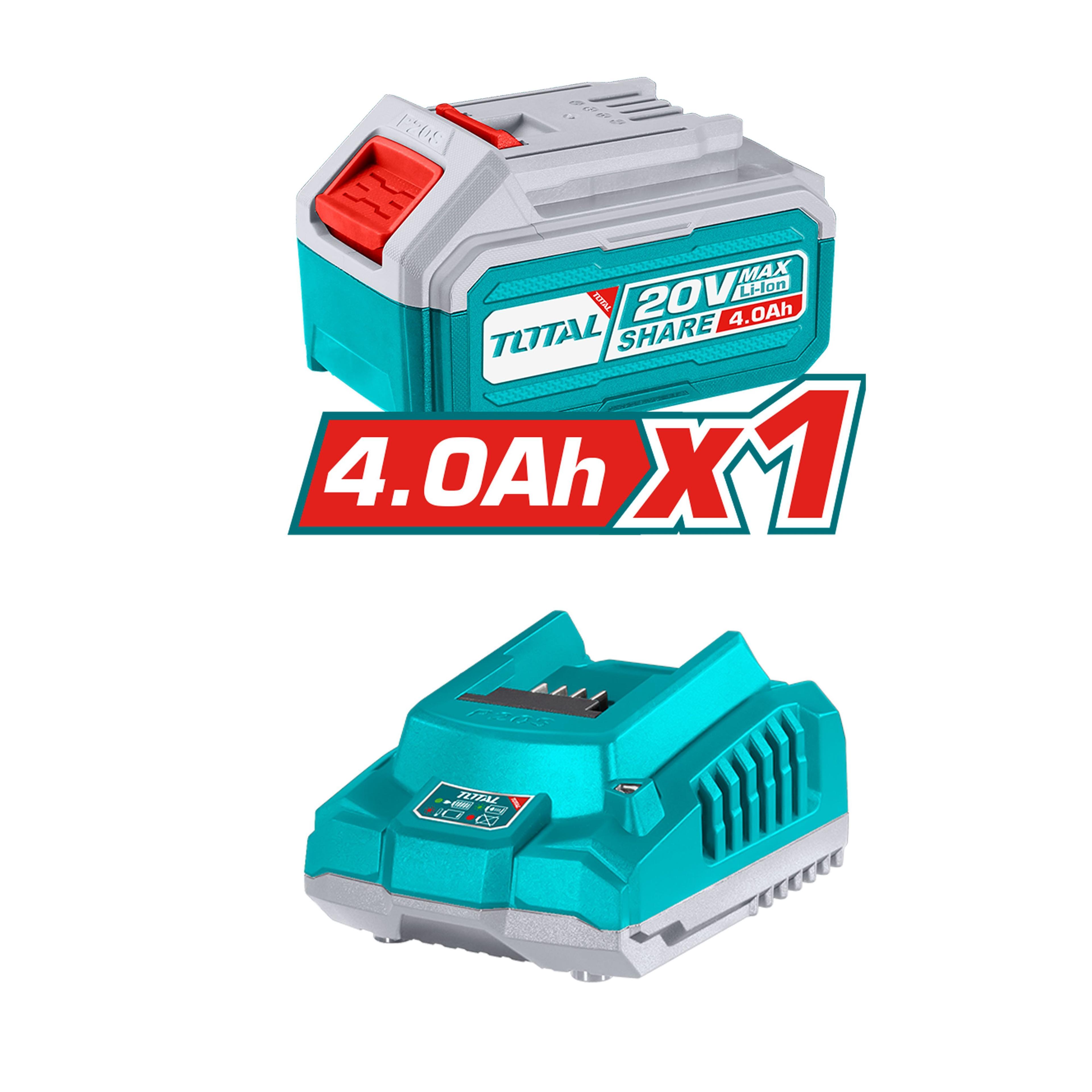 Esmeril Angular Inalambrico 20V 115mm + Cargador/Bateria + Maleta Total-2