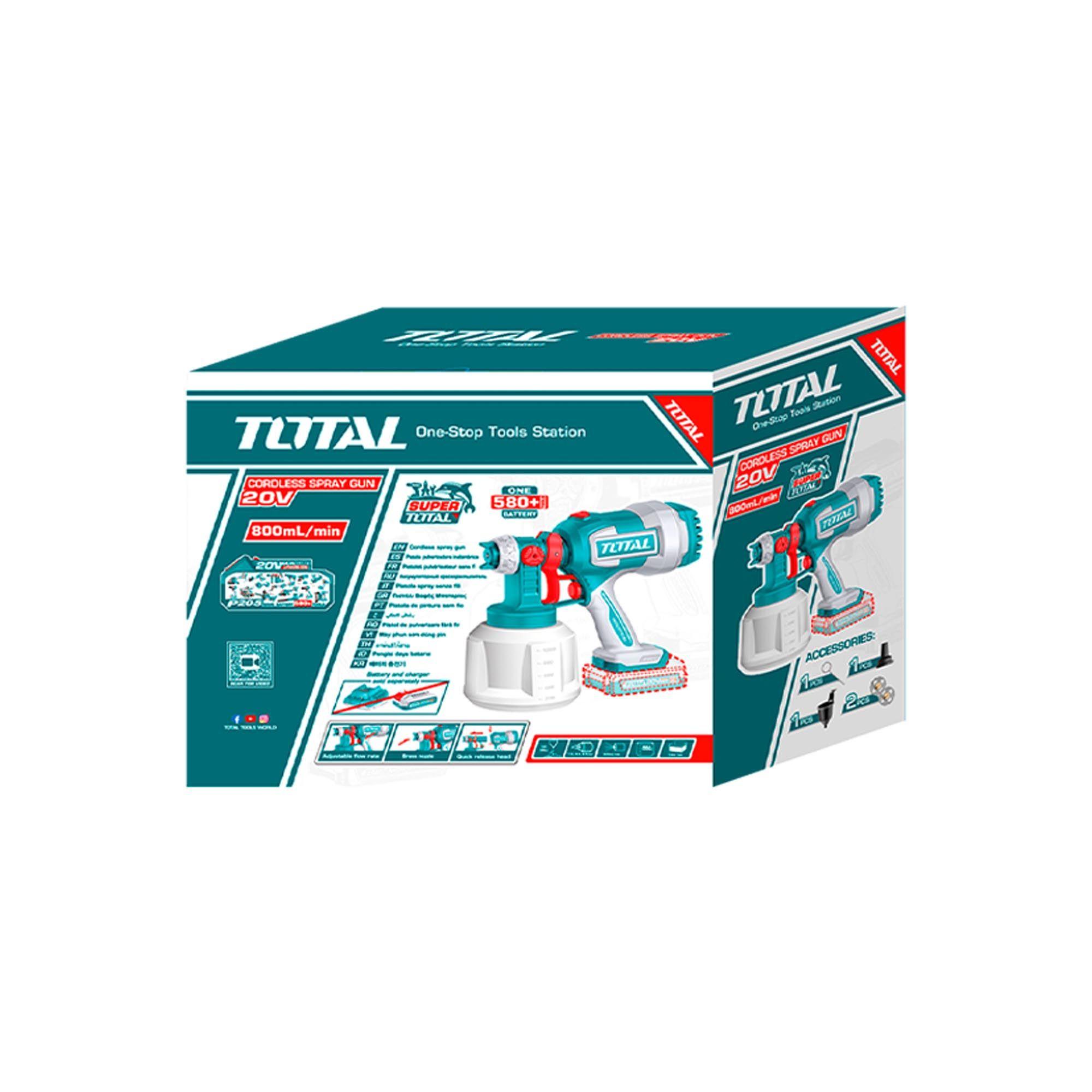 Pistola Pintar Inalambrica 20V 800ml Total-3