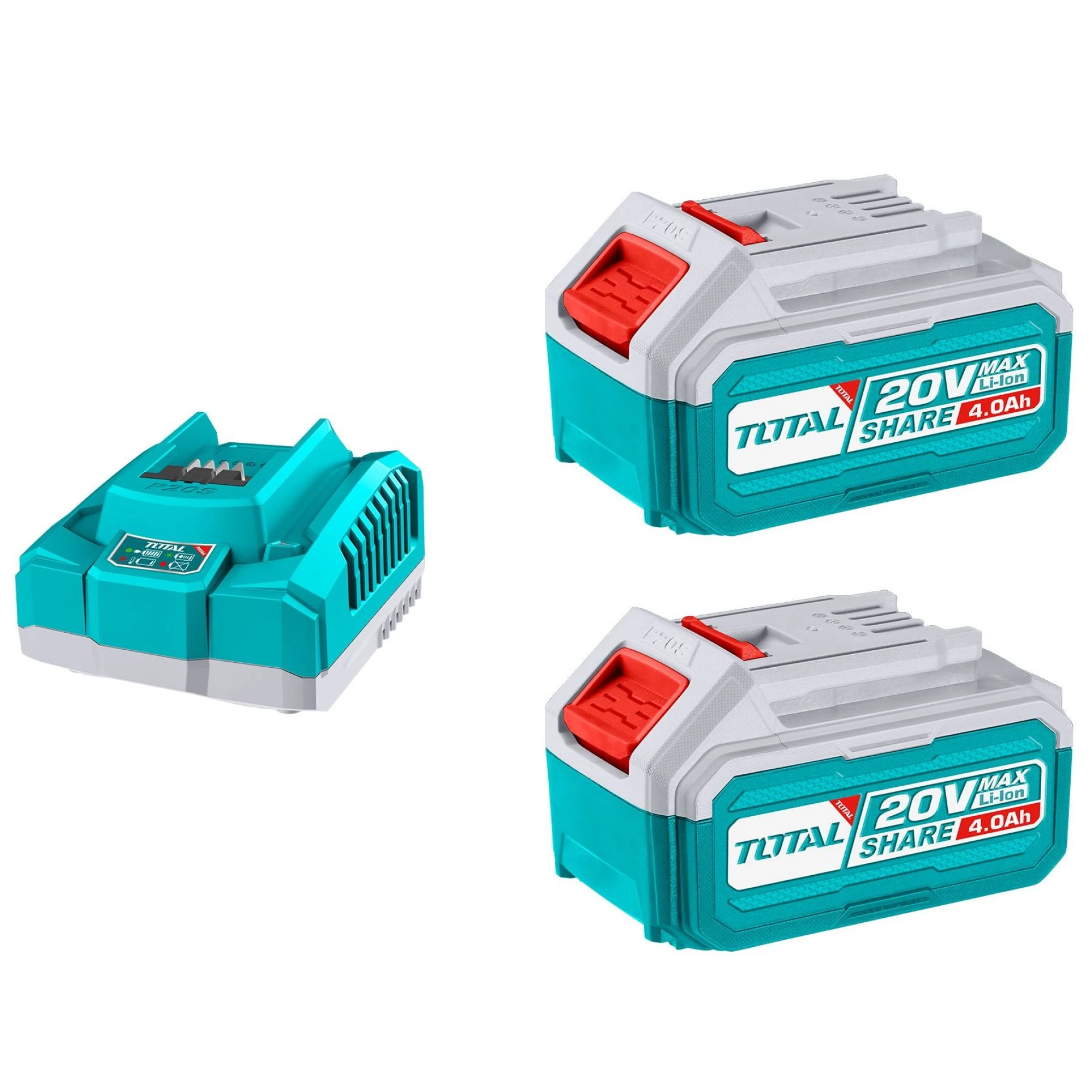 KIT DE BATERIAS Y CARGADOR 20V 4.0AHX2PCS TOTAL-0