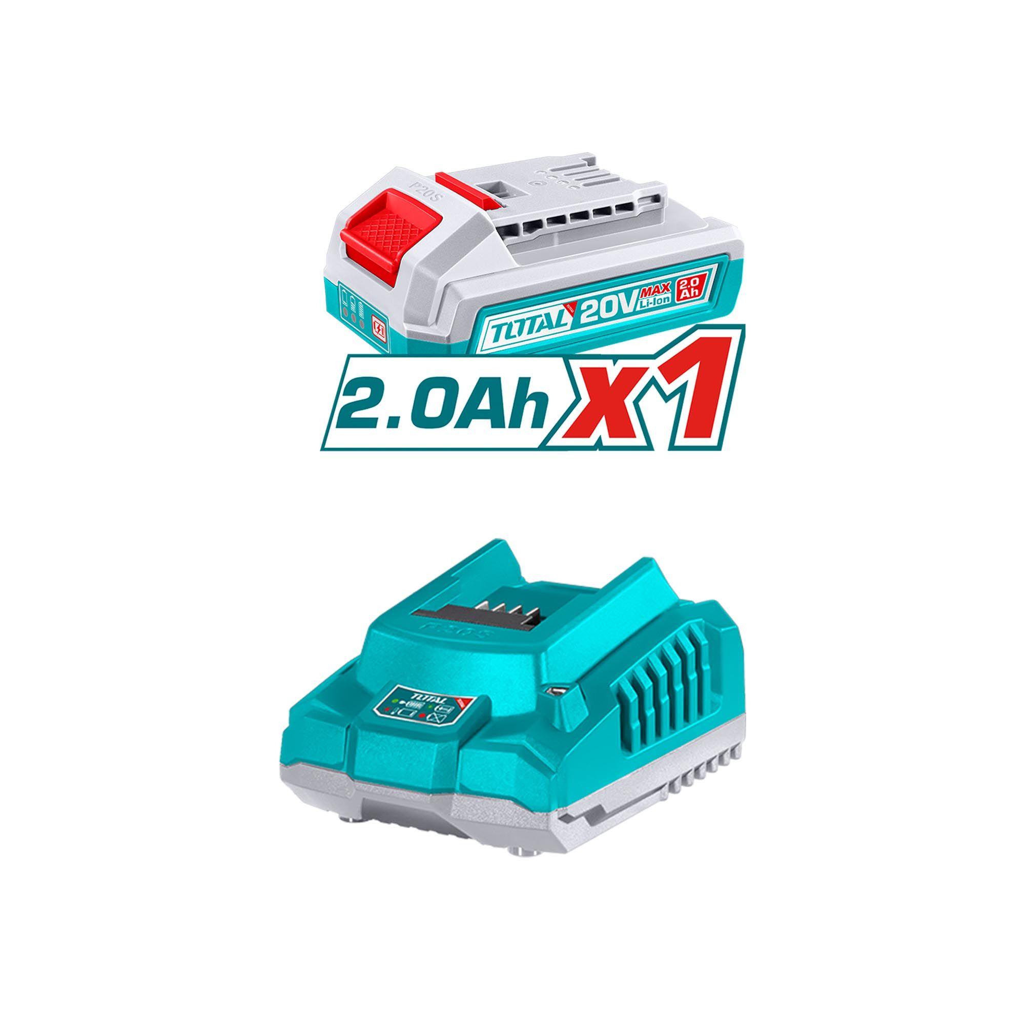 Soplador Inalambrico  Litio-ion 20V con Bateria y Cargador Total-2