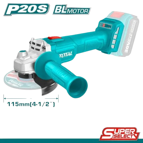 Esmeril Inalámbrico 20v 115m (4 1/2") + 10 Discos de corte Total TAGLI20157  -0