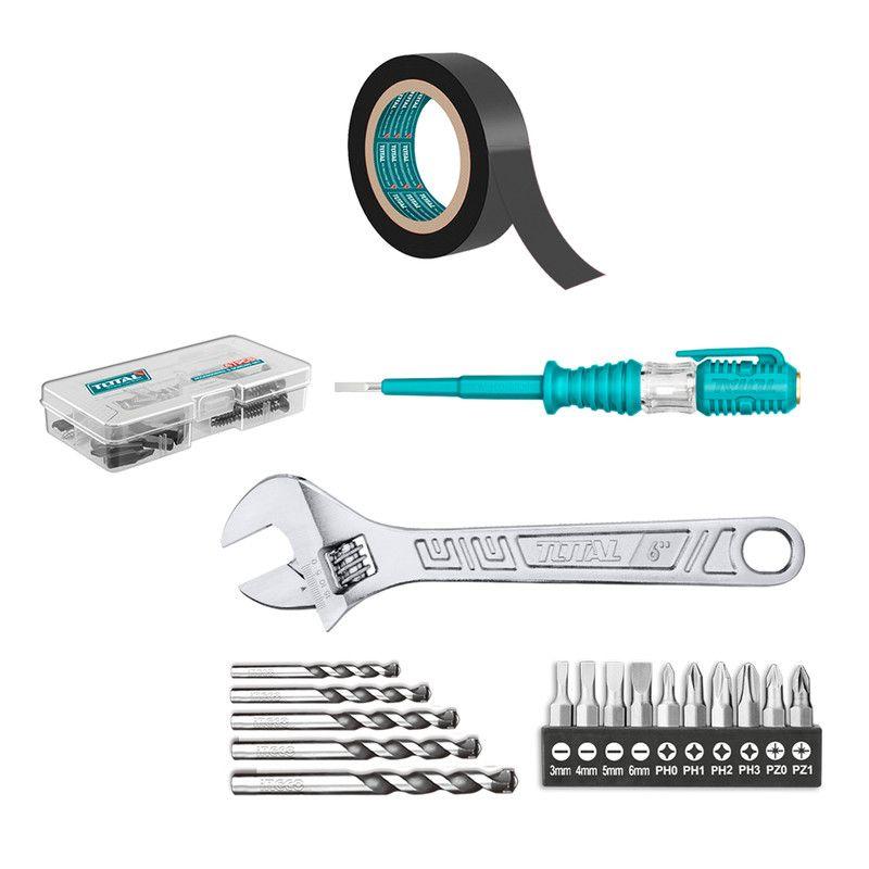 Set Herramientas con Taladro 115 piezas Total-3