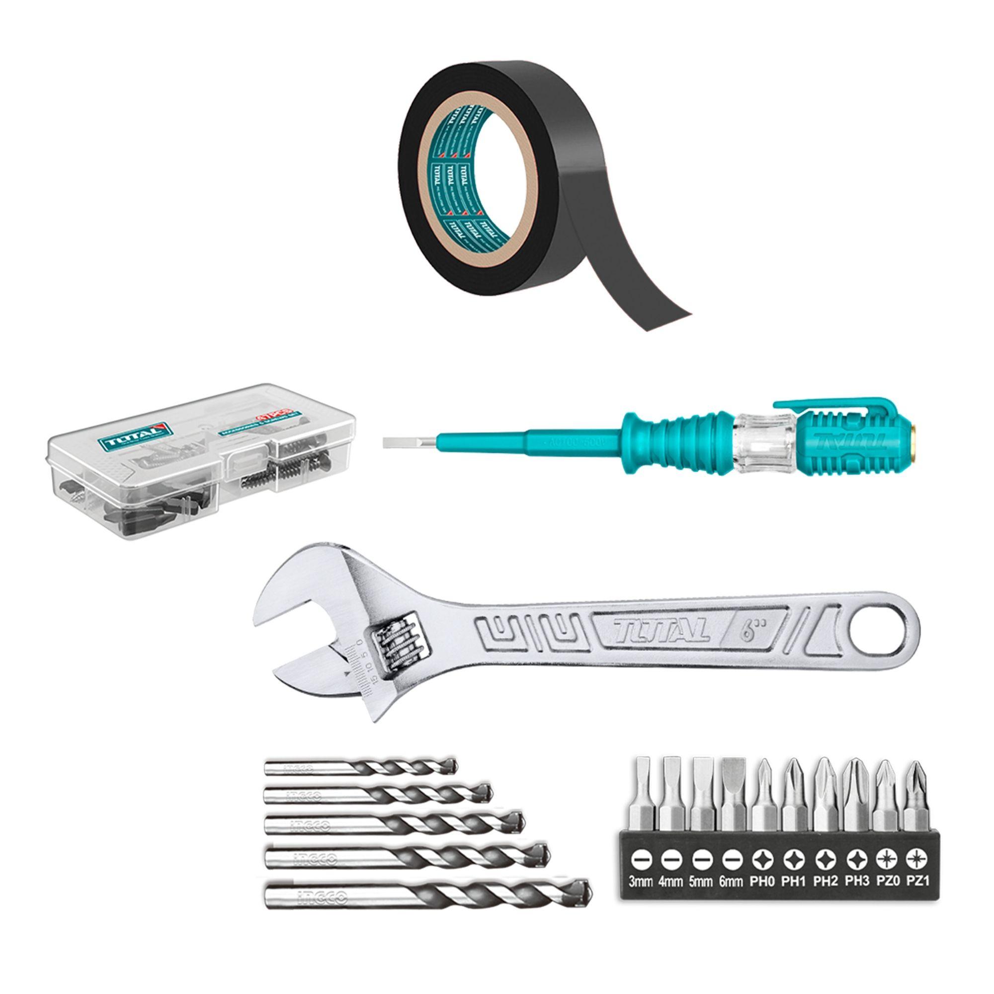Kit Herramientas con Taladro 115 piezas Total-3