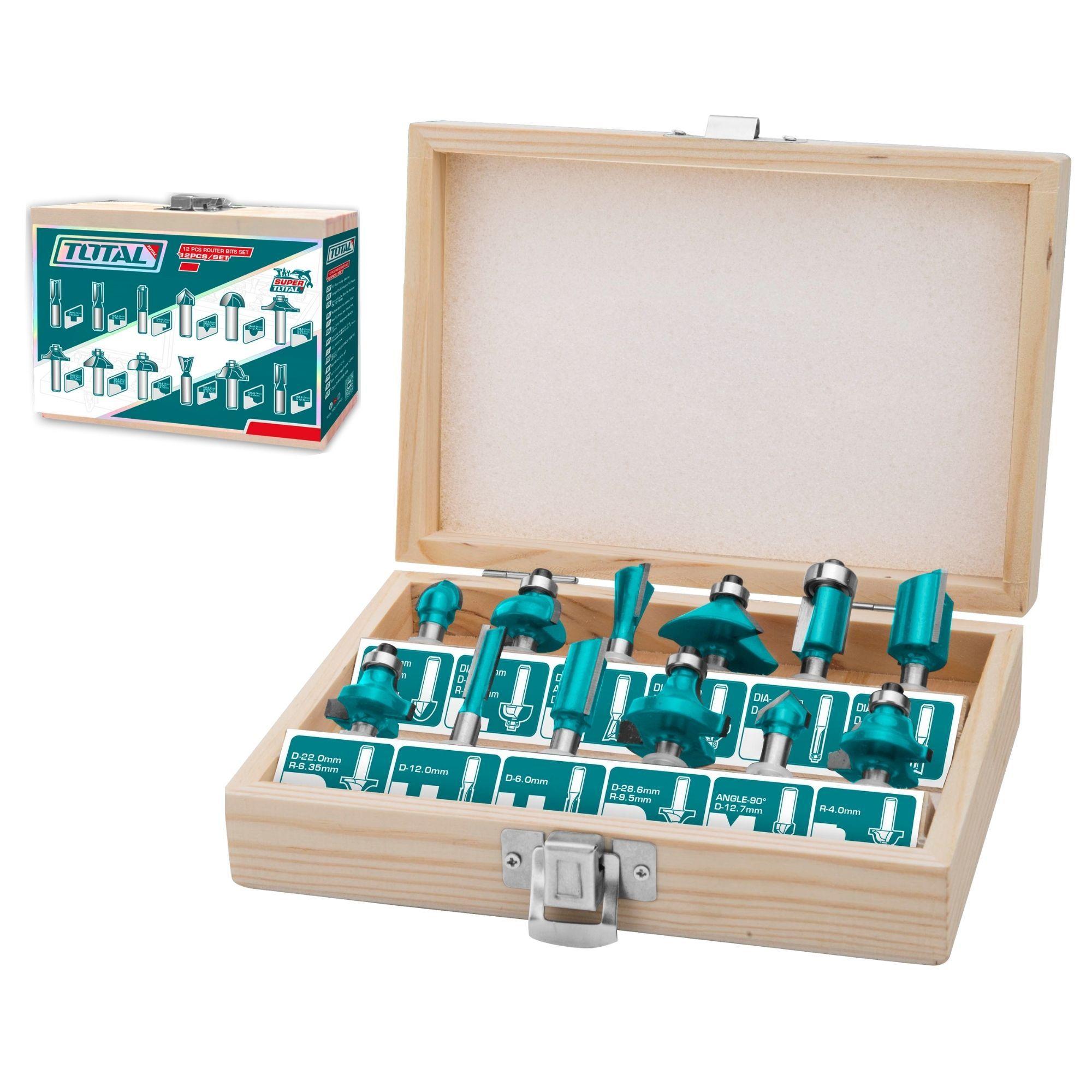 Juego de Fresas para Router 12 Piezas 12mm Total-0