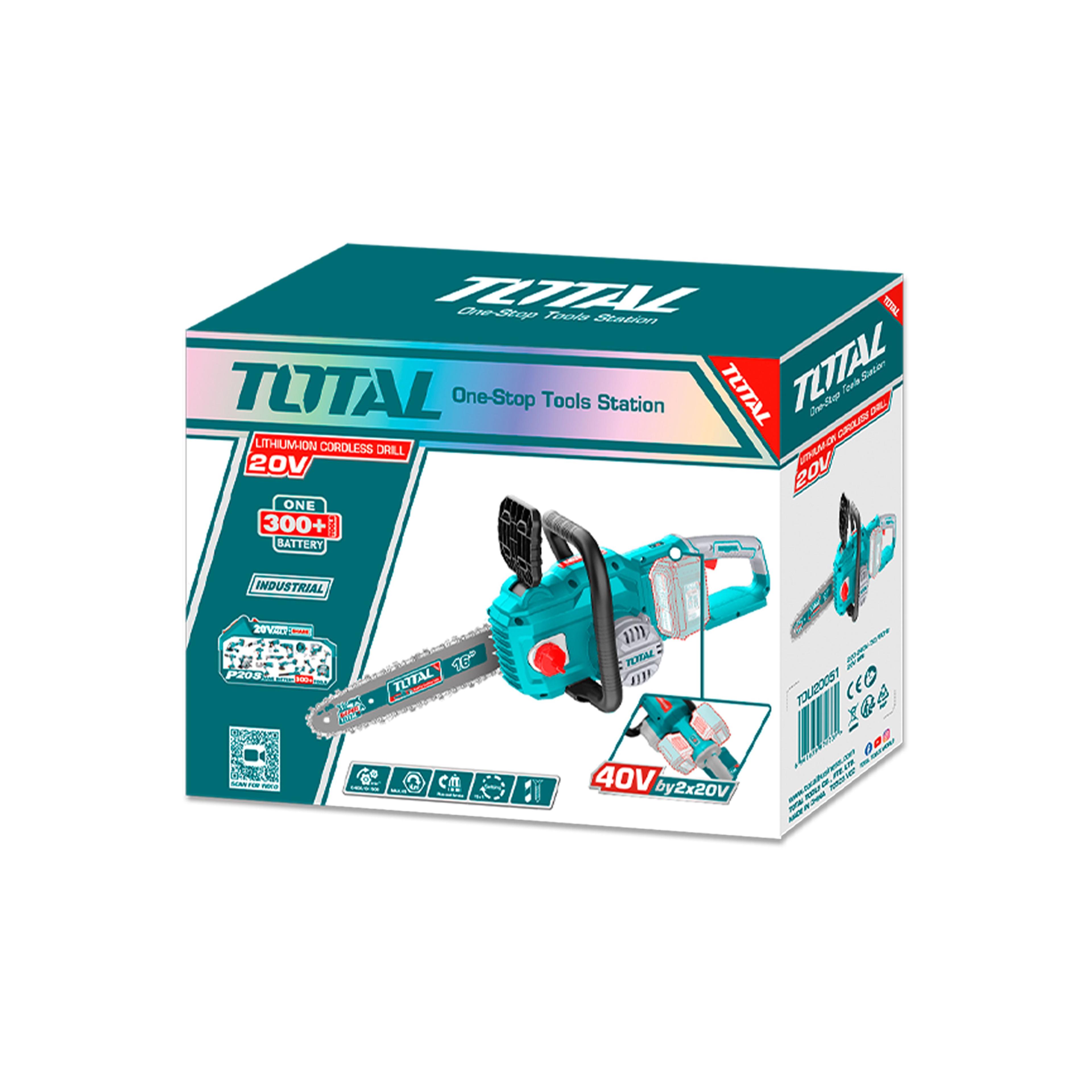 Motosierra Inalámbrica 16" 40V con Batería y Cargador Total-4