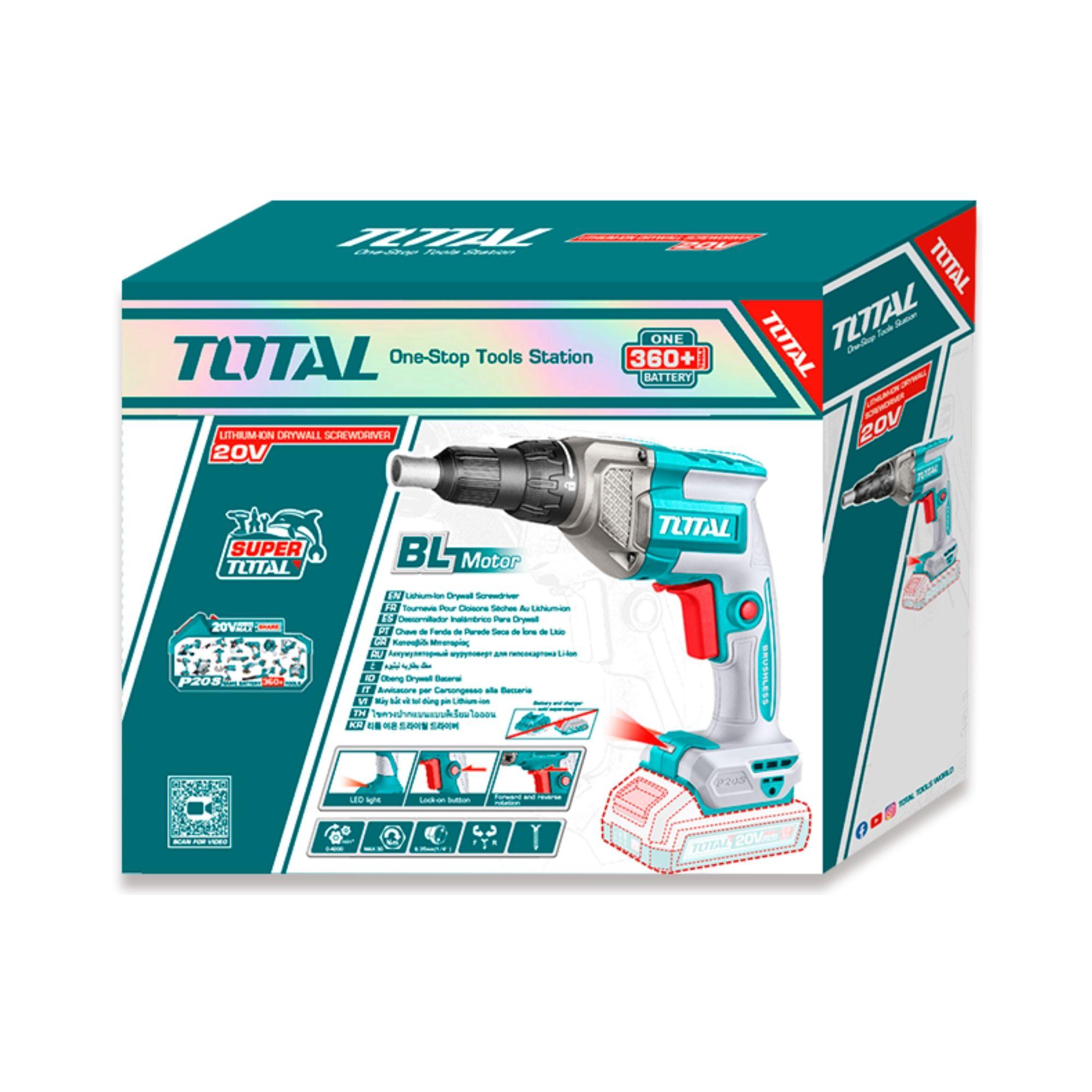 Atornillador DryWall Inalambrico 20V Total-2
